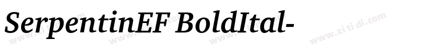 SerpentinEF BoldItal字体转换